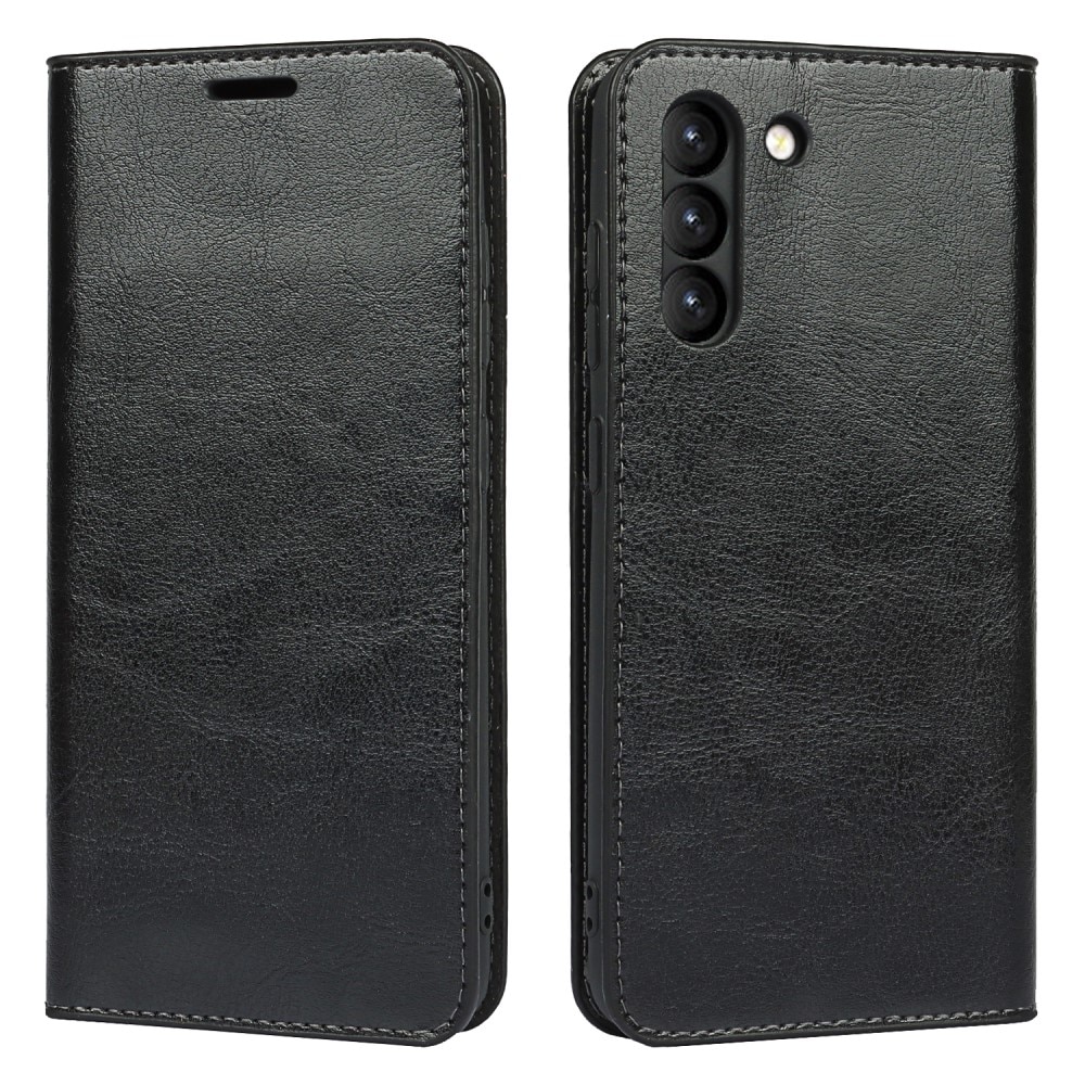 Mobiltaske Ægte Læder Samsung Galaxy S21 FE sort