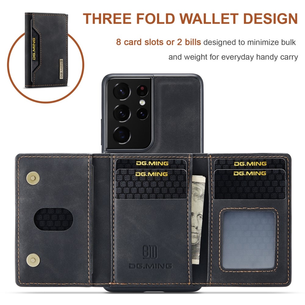 Magnetic Card Slot Case Samsung Galaxy S21 Ultra Black