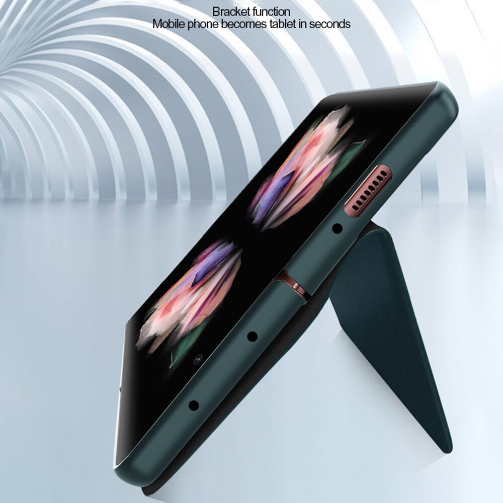 Ægte Læderetui Samsung Galaxy Z Fold 3 Sort