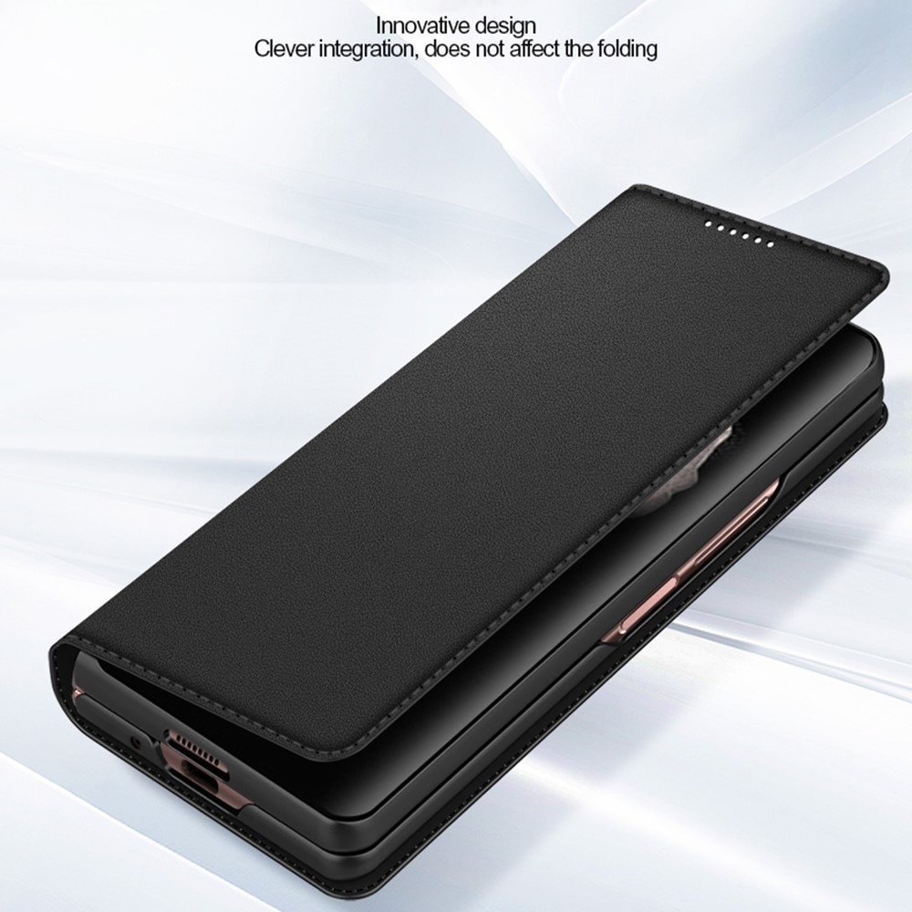 Ægte Læderetui Samsung Galaxy Z Fold 3 Sort