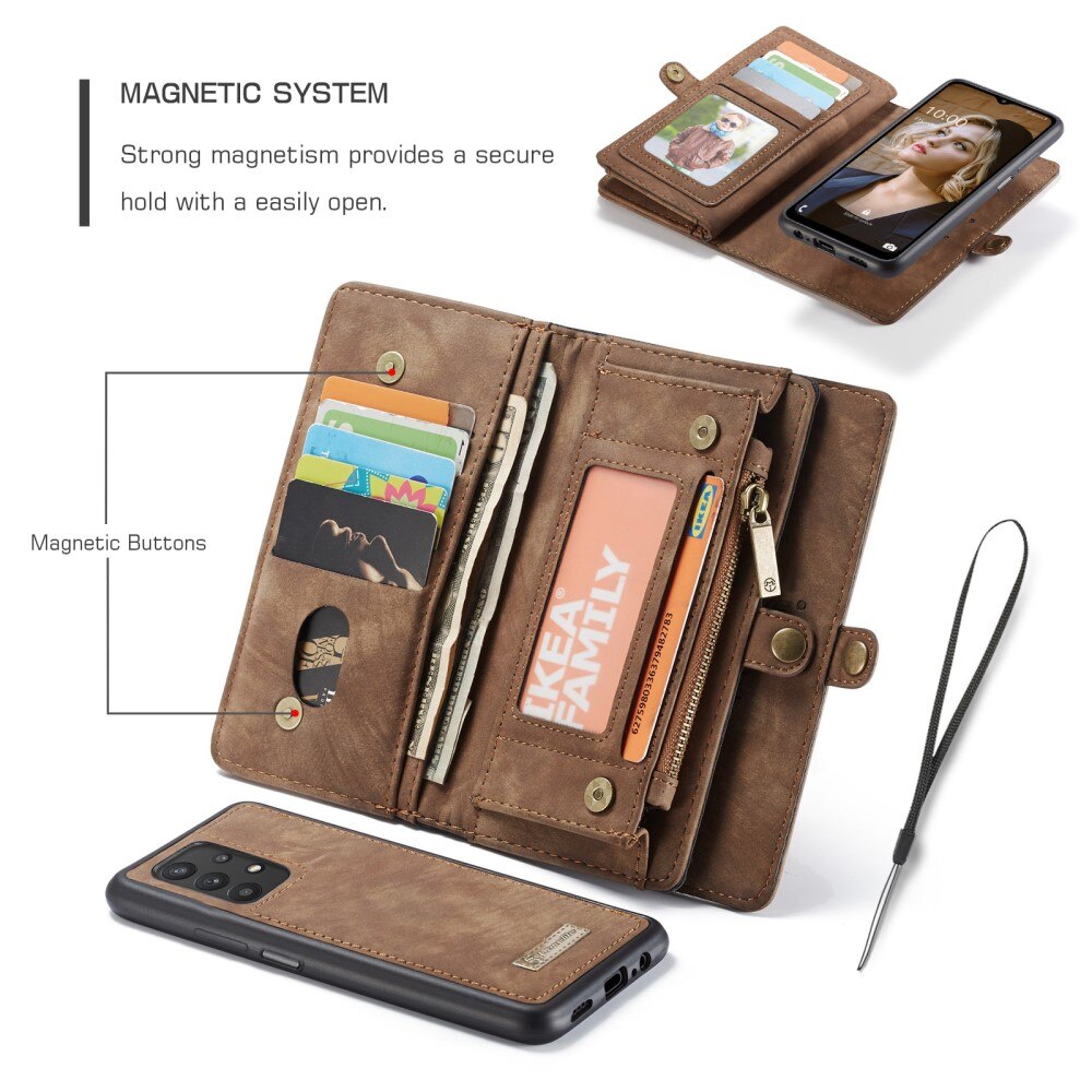Multi-slot Mobiltaske Samsung Galaxy A32 5G Brun