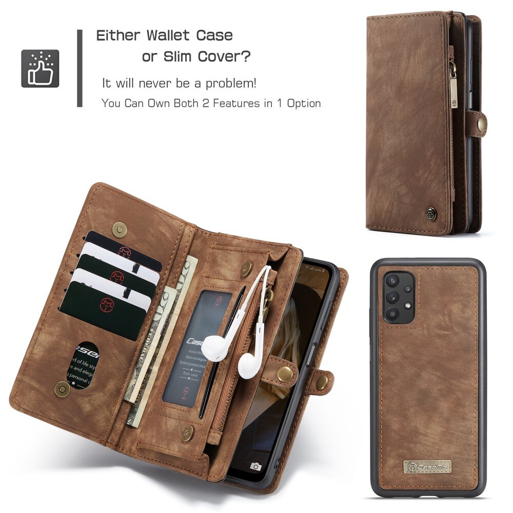 Multi-slot Mobiltaske Samsung Galaxy A32 5G Brun