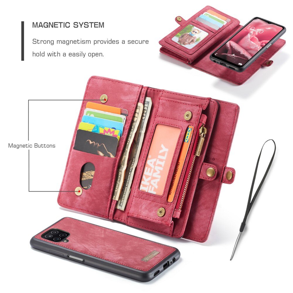 Multi-slot Mobiltaske Samsung Galaxy A12 5G Rød