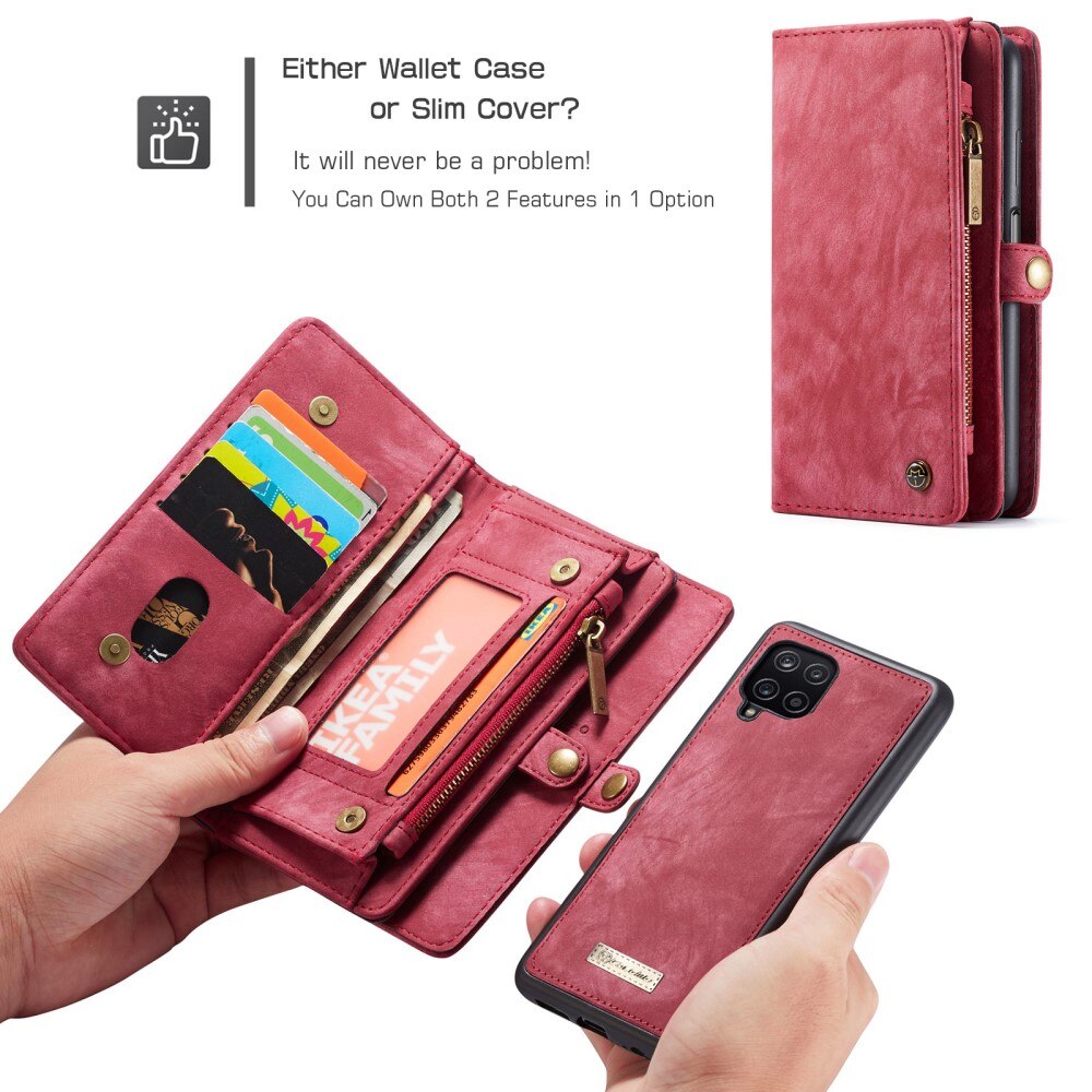 Multi-slot Mobiltaske Samsung Galaxy A12 5G Rød