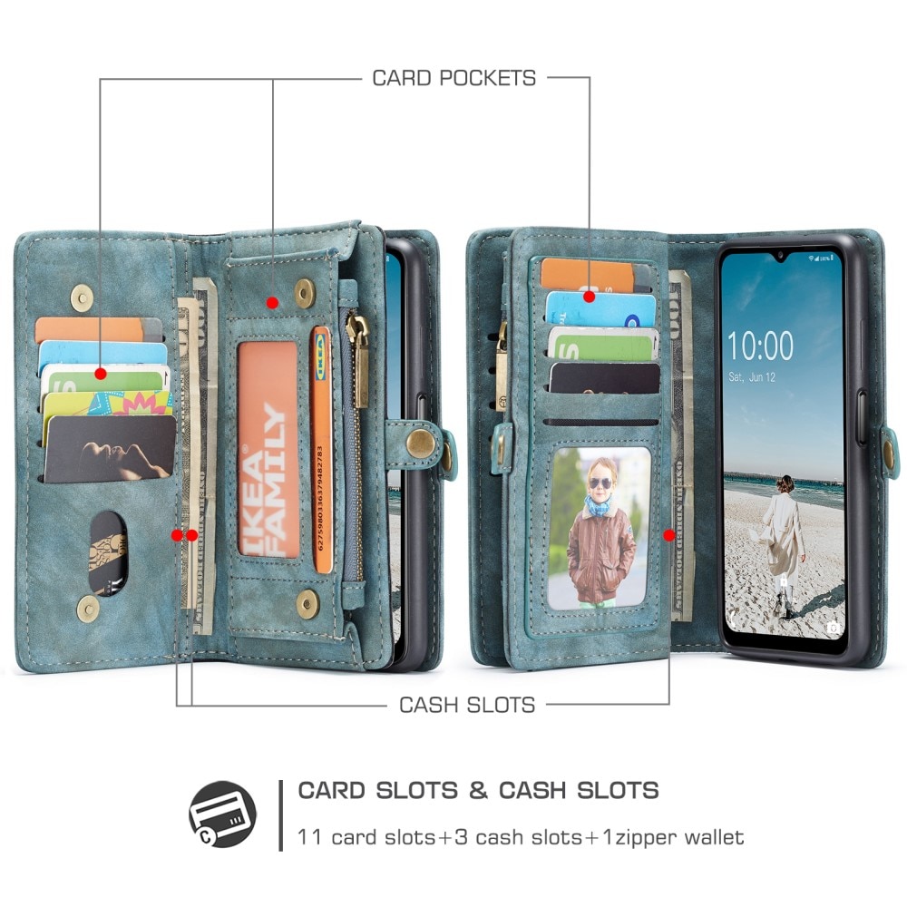 Multi-slot Mobiltaske Samsung Galaxy A12 5G Blå