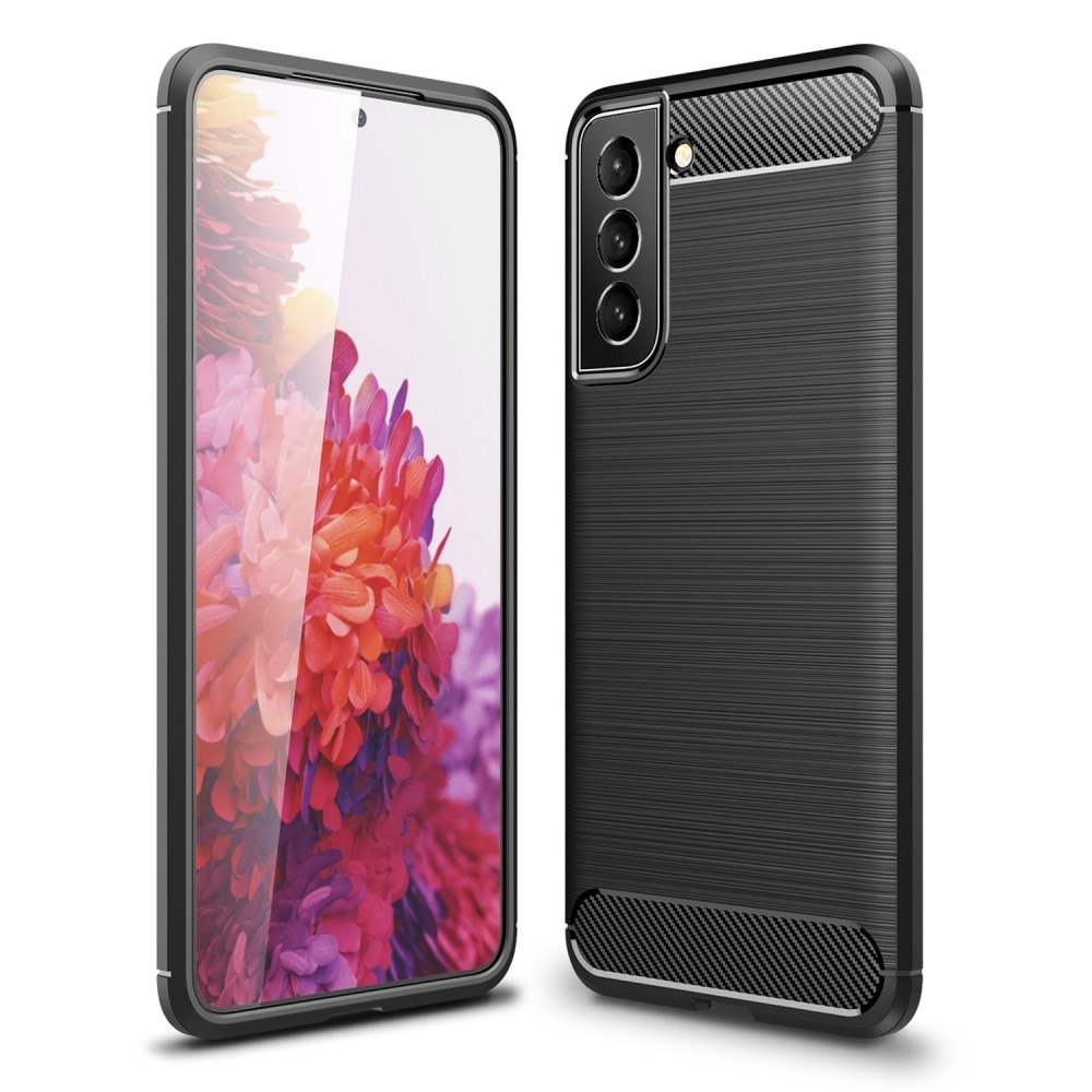 Samsung Galaxy S22 Plus Cover TPU Brushed Sort