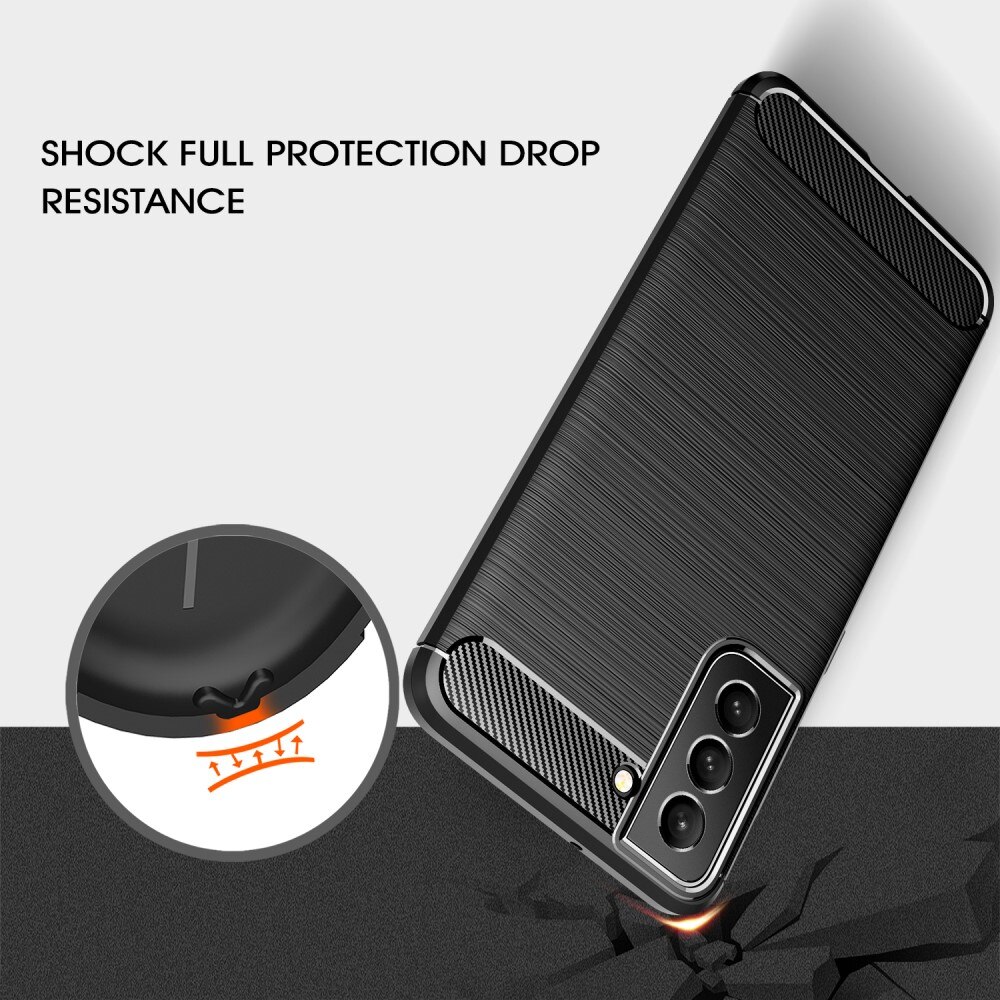 Samsung Galaxy S22 Plus Cover TPU Brushed Sort