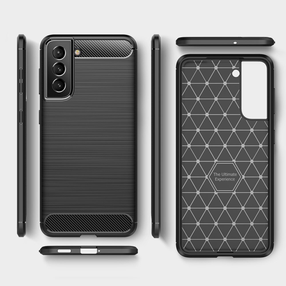 Samsung Galaxy S22 Plus Cover TPU Brushed Sort