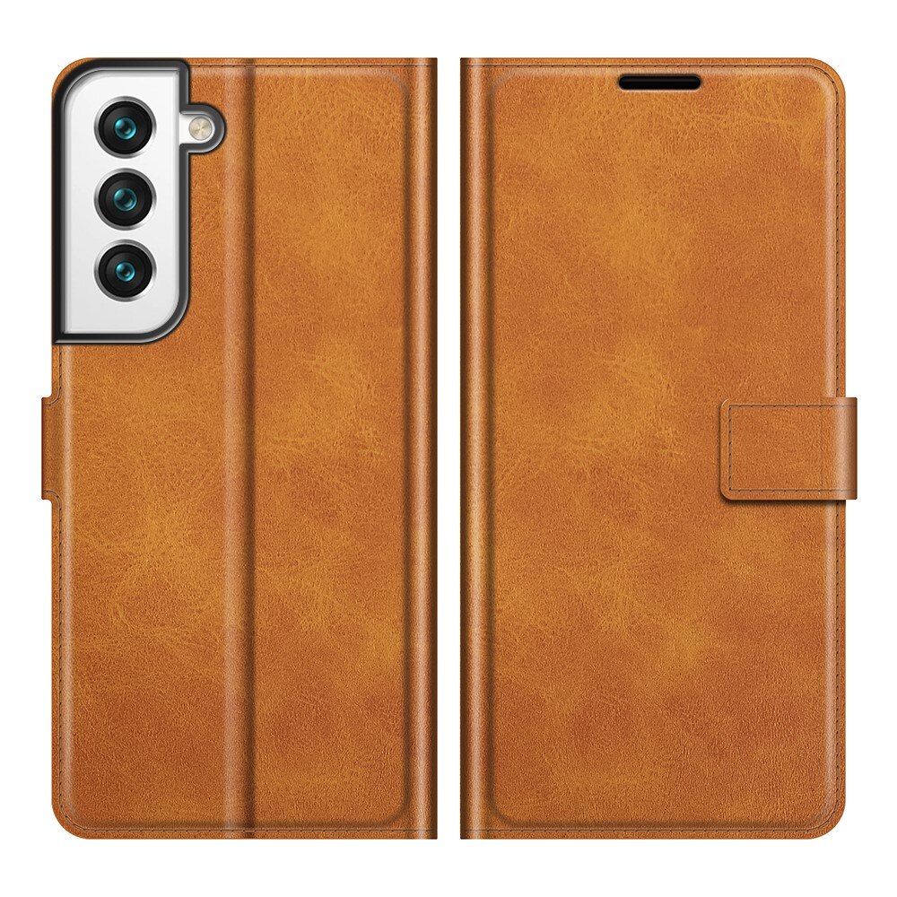 Leather Wallet Samsung Galaxy S22 Plus Cognac