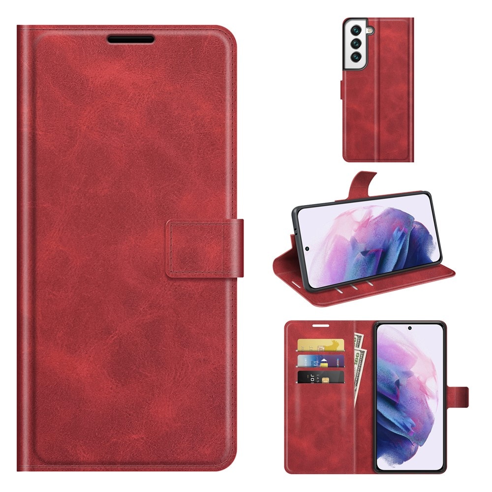 Leather Wallet Galaxy S22 Red