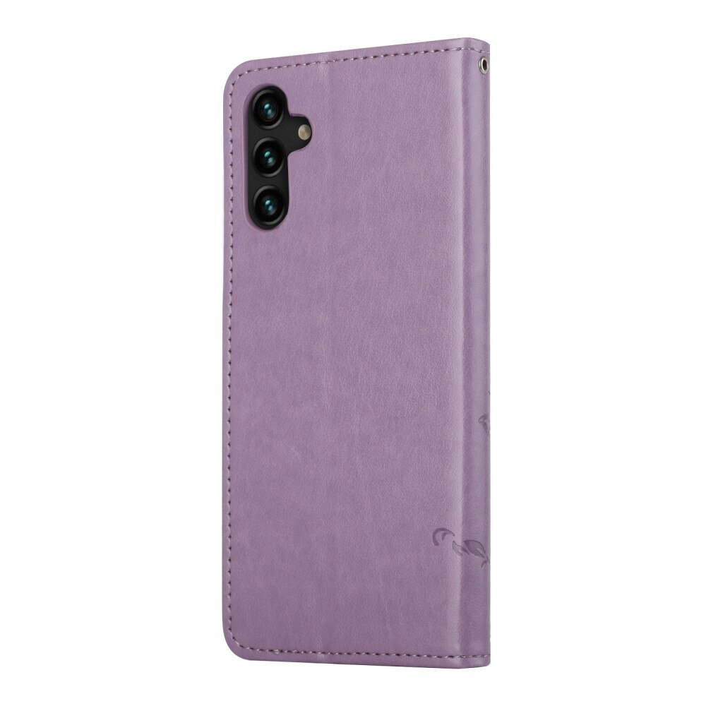 Læderetui Sommerfugle Samsung Galaxy A04s Lilla