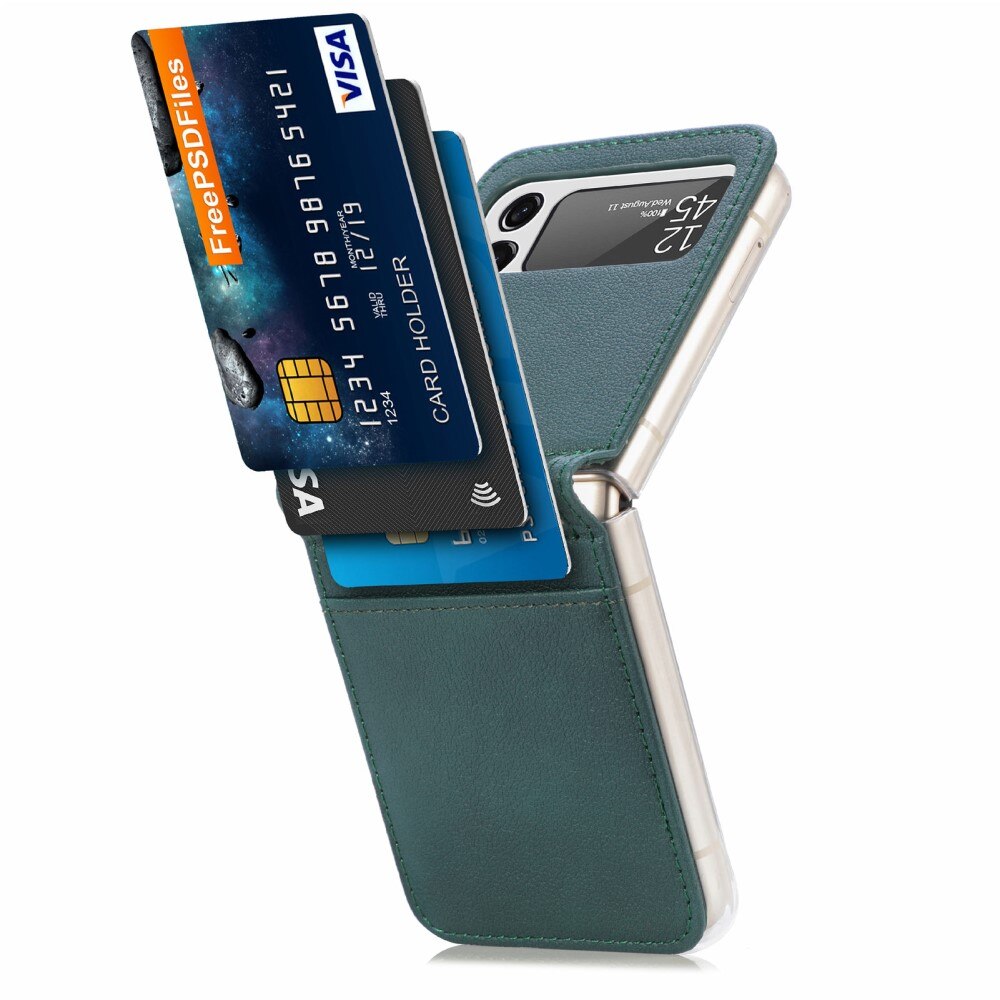 Slim Card Wallet Samsung Galaxy Z Flip 3 grøn