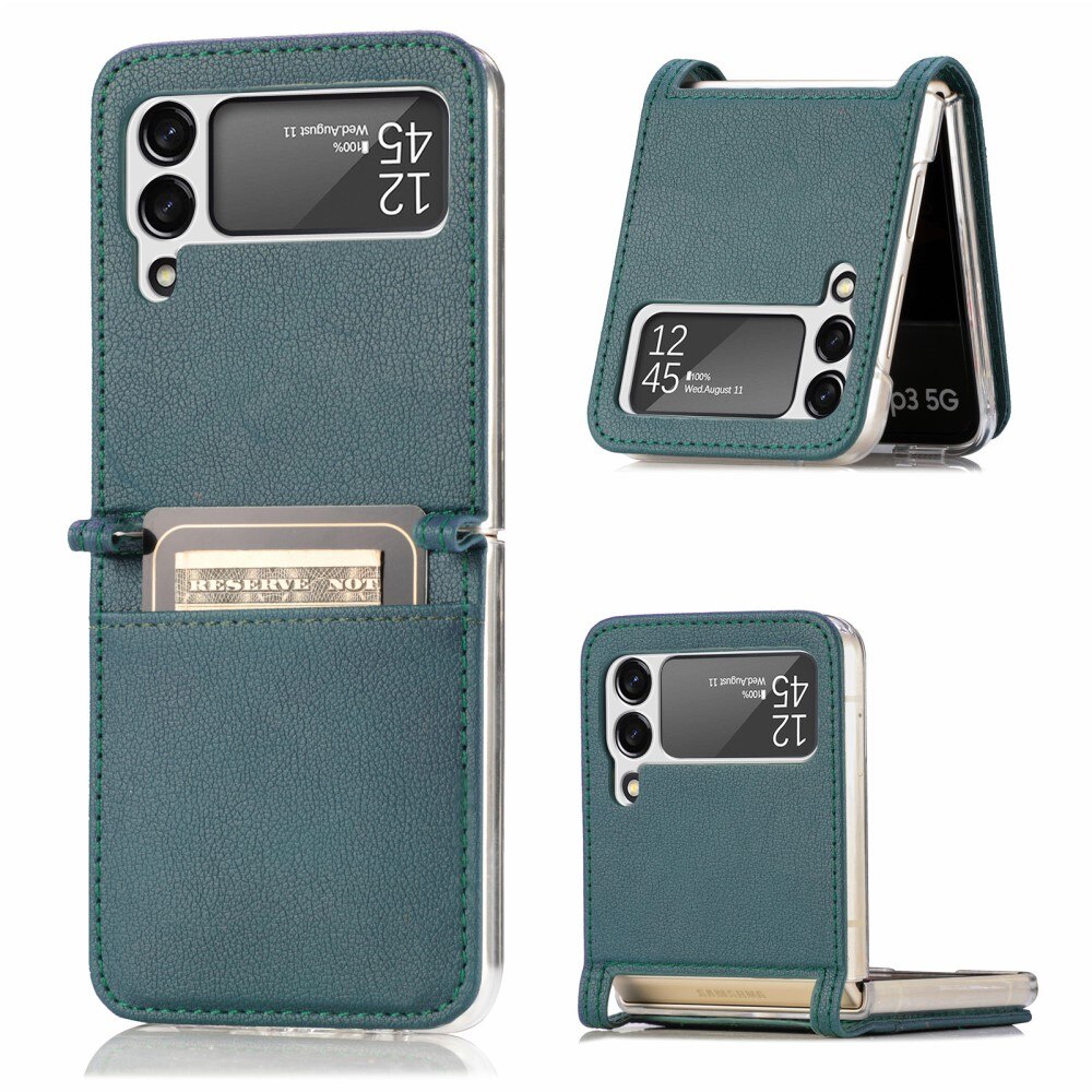 Slim Card Wallet Samsung Galaxy Z Flip 3 grøn