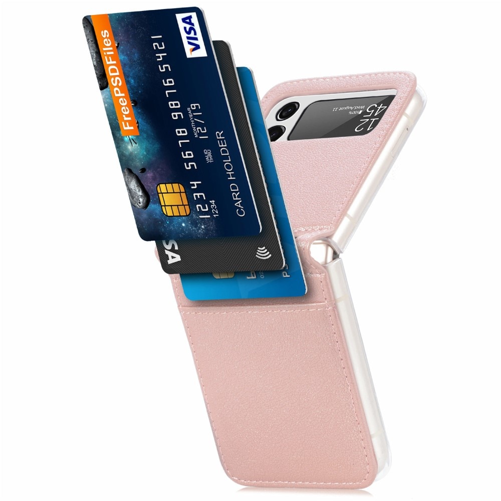 Slim Card Wallet Samsung Galaxy Z Flip 3 lyserød