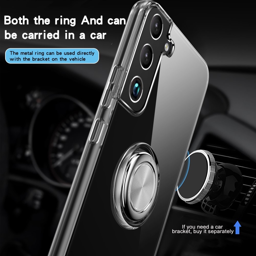 TPU Cover Finger Ring Kickstand Samsung Galaxy S22 Gennemsigtig