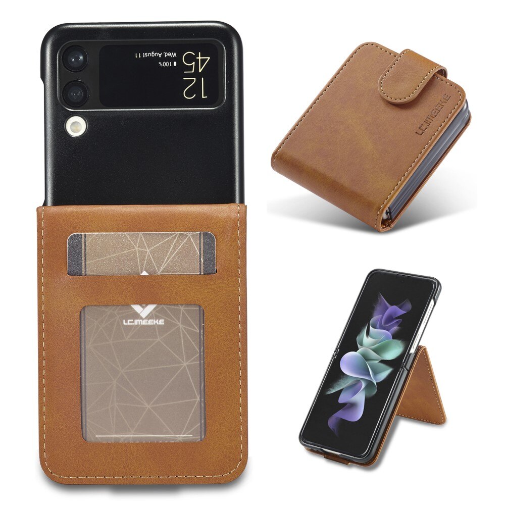 Tegnebogsetui Samsung Galaxy Z Flip 3 cognac