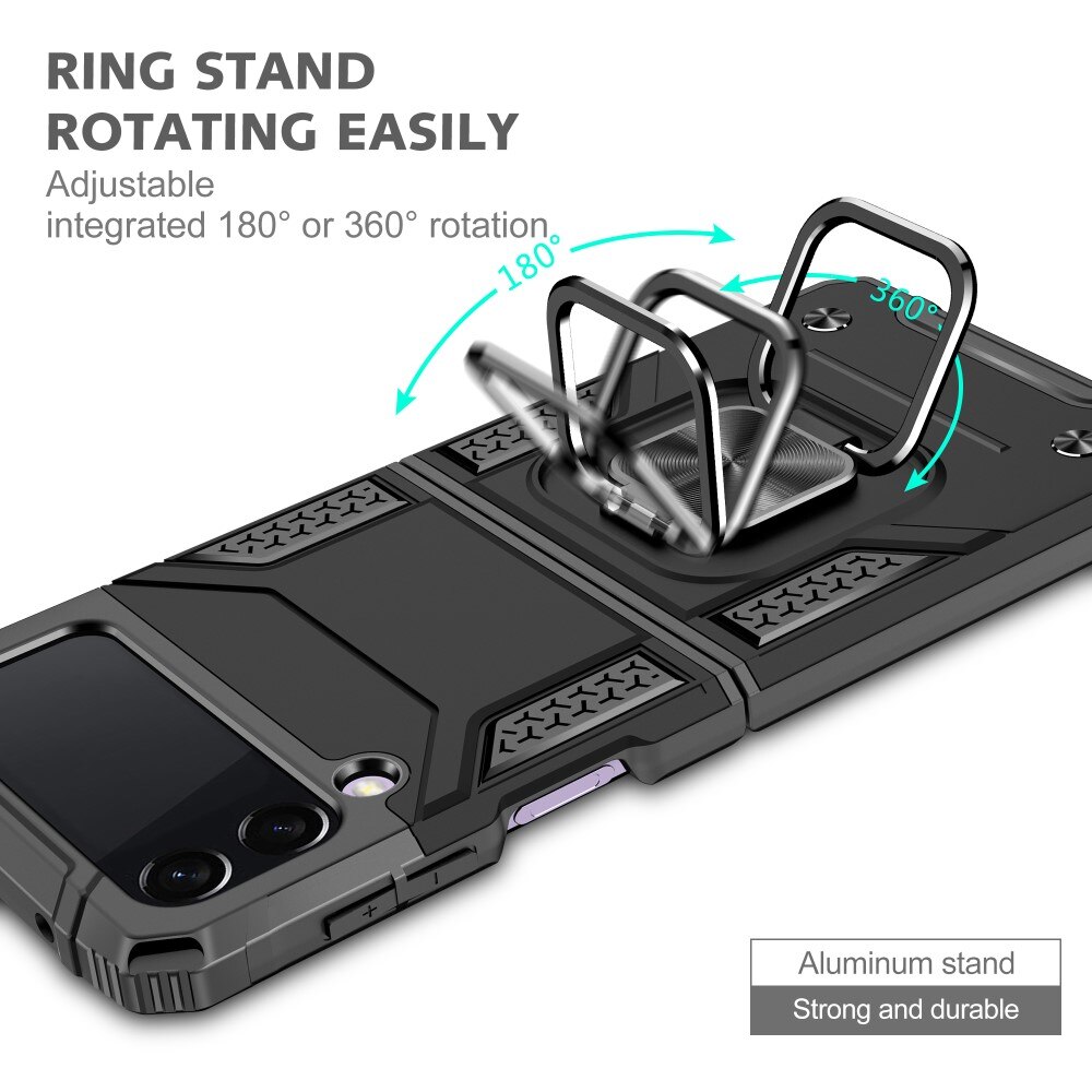 Hybridcover Tech Ring Samsung Galaxy Z Flip 3 svart