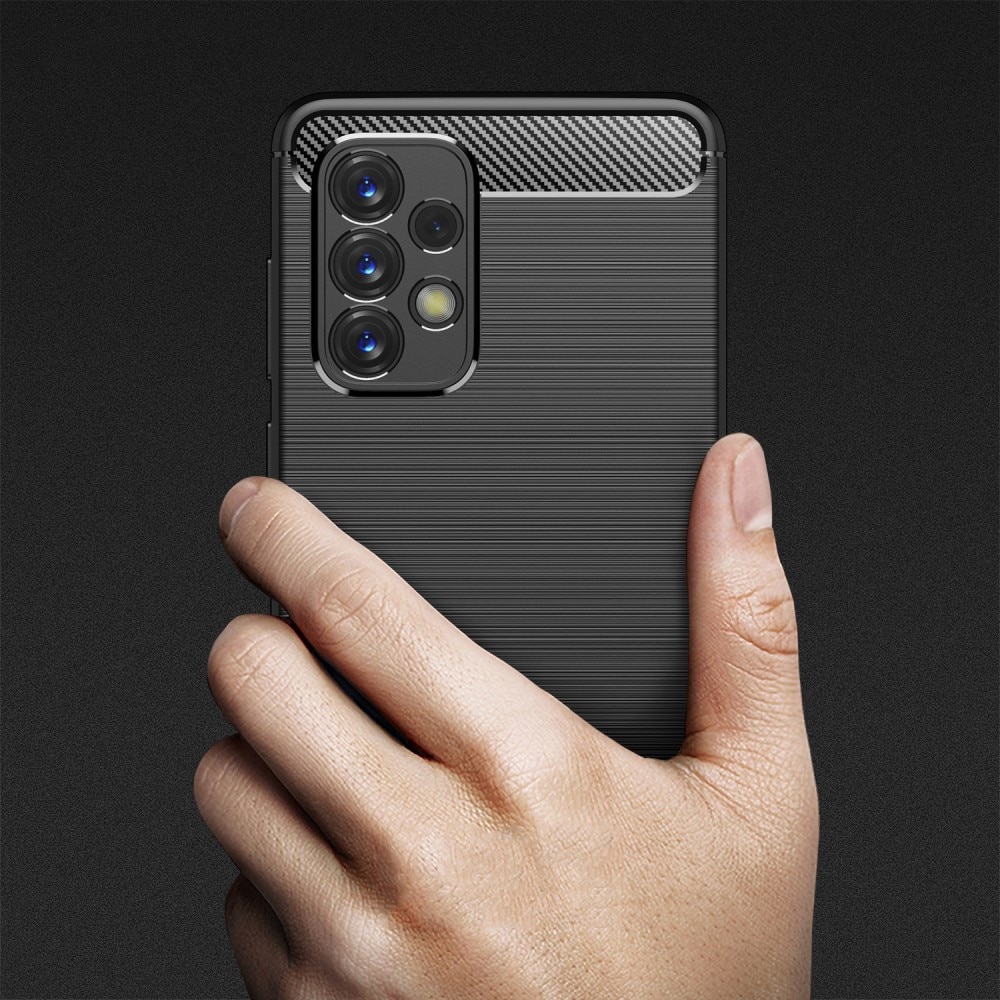 Samsung Galaxy A33 Cover TPU Brushed Sort