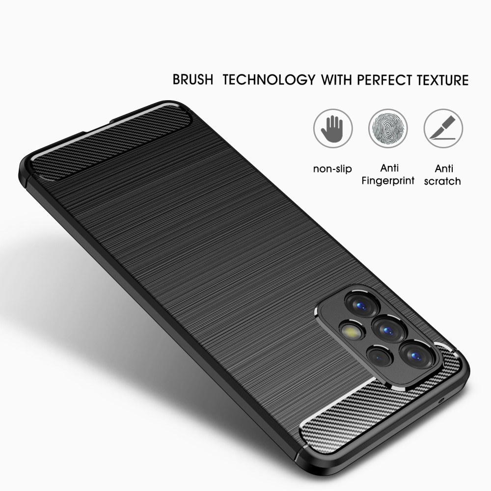 Samsung Galaxy A33 Cover TPU Brushed Sort