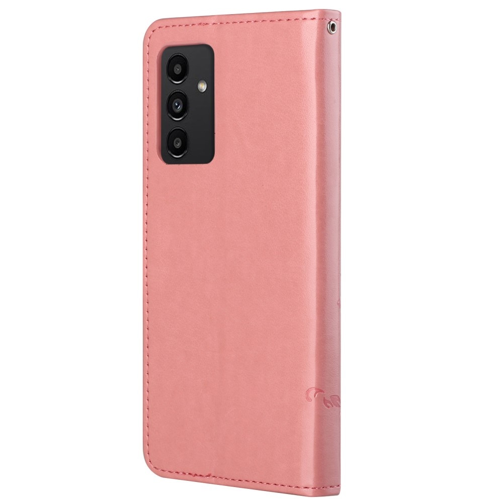 Læderetui Sommerfugle Samsung Galaxy A13 Lyserød