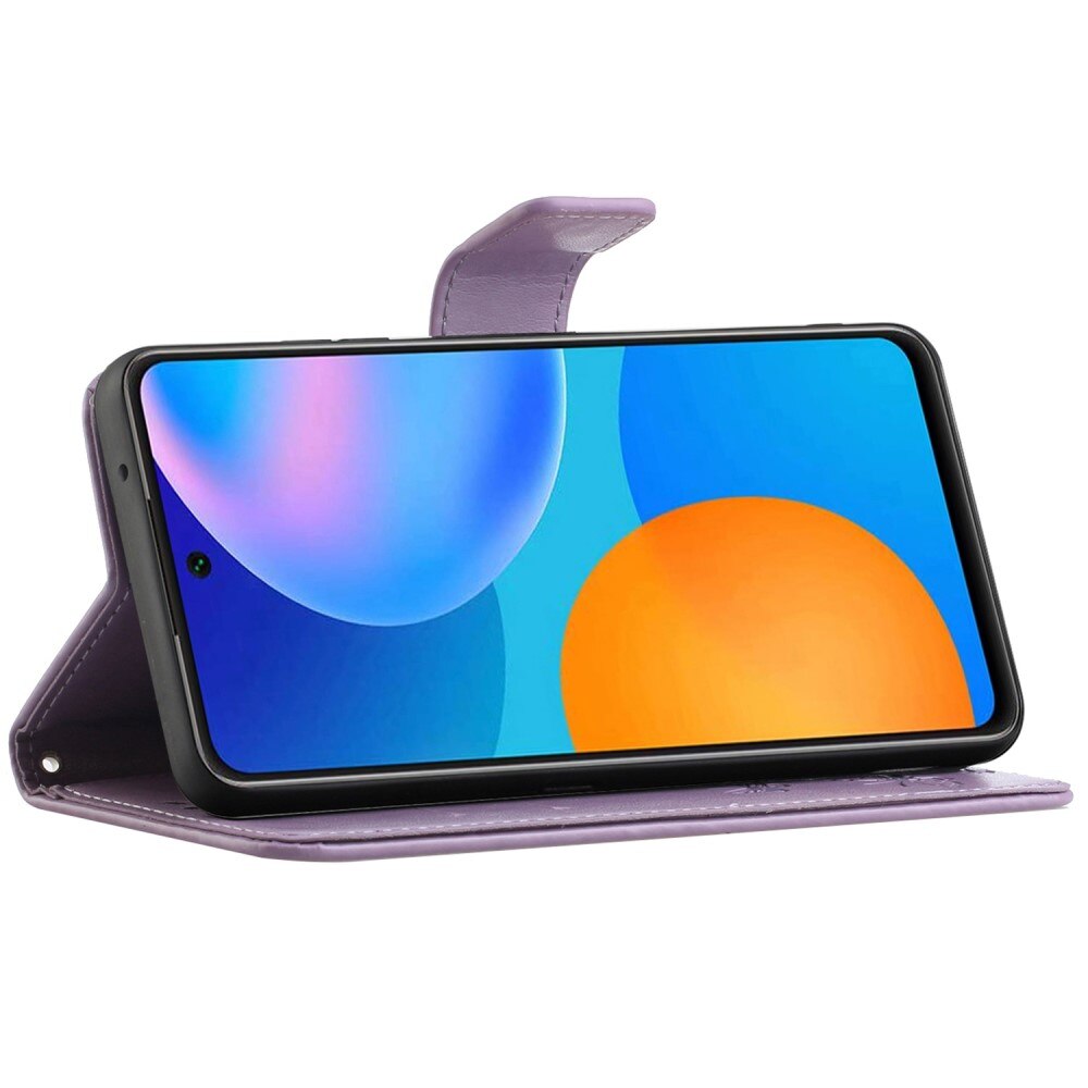 Læderetui Sommerfugle Samsung Galaxy A73 5G Lilla