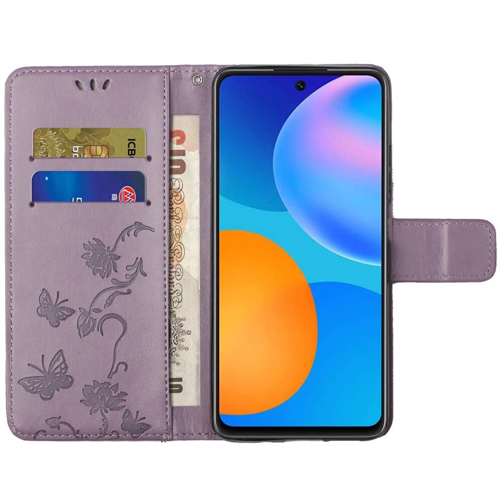 Læderetui Sommerfugle Samsung Galaxy A73 5G Lilla