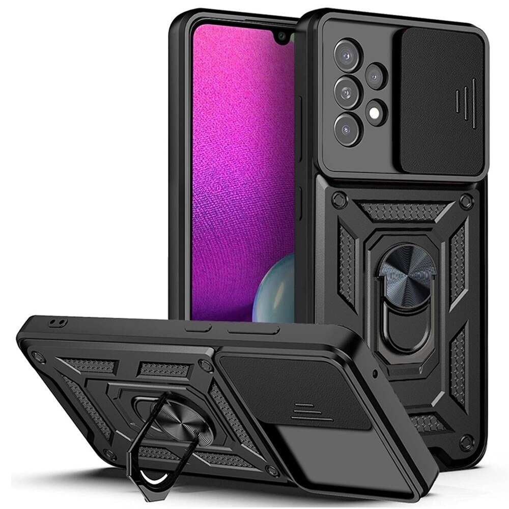Hybridcover Ring + Kamerabeskyttelse Samsung Galaxy A33 Sort