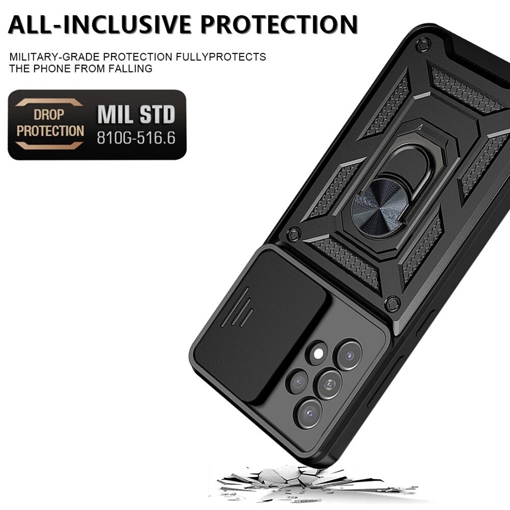 Hybridcover Ring + Kamerabeskyttelse Samsung Galaxy A33 Sort
