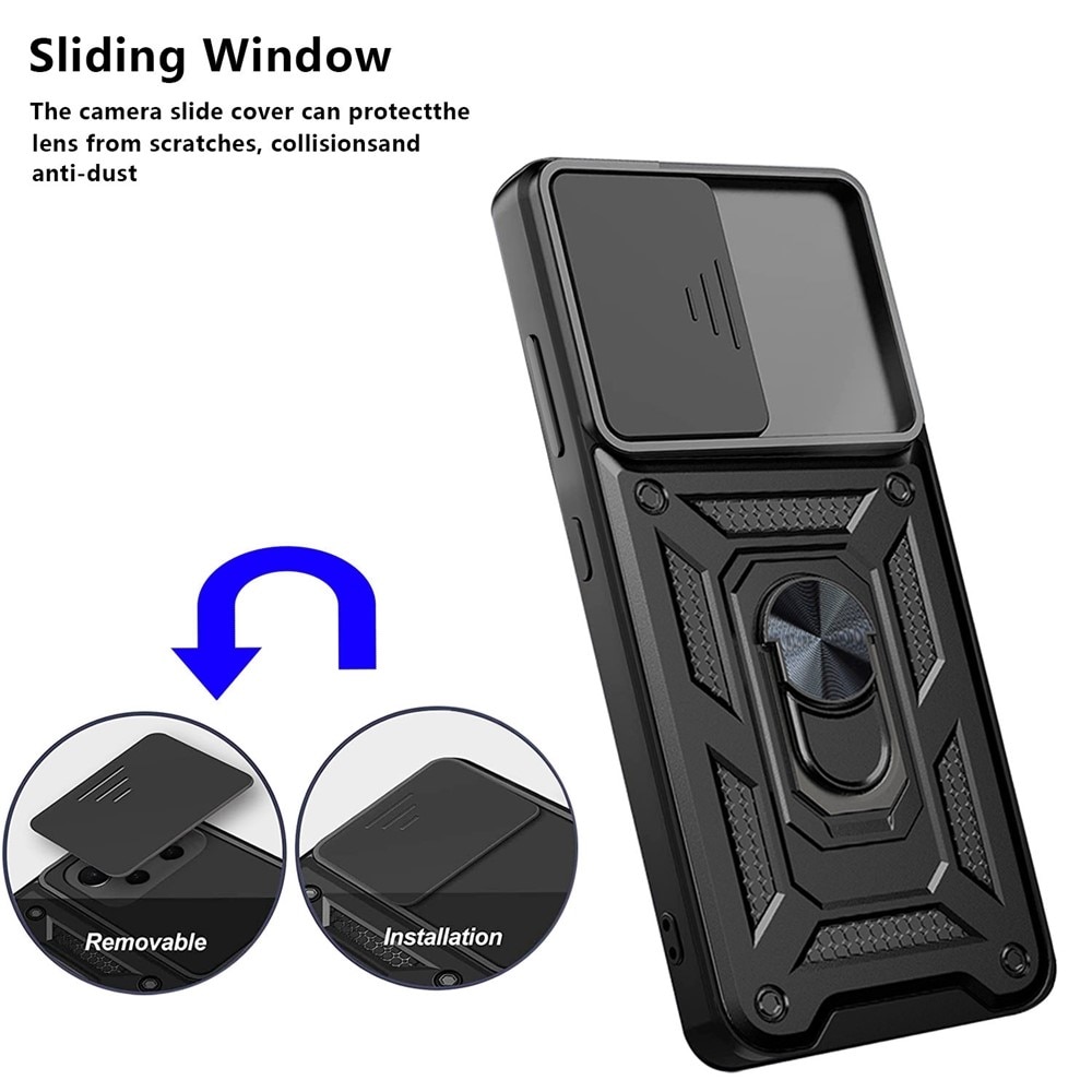 Hybridcover Ring+Camera Protection Samsung Galaxy A33 svart