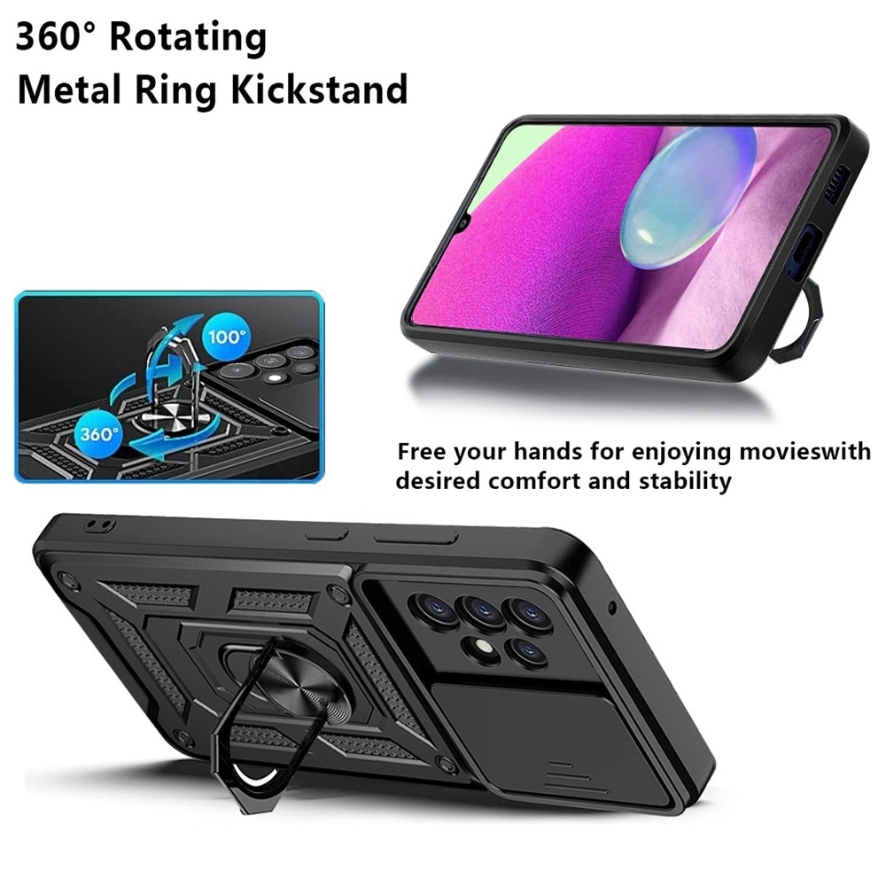 Hybridcover Ring + Kamerabeskyttelse Samsung Galaxy A33 Sort