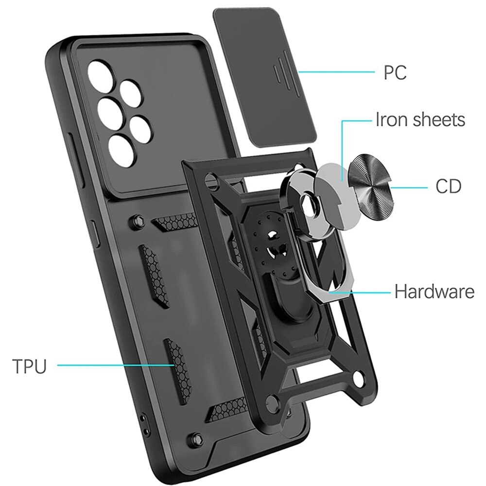 Hybridcover Ring+Camera Protection Samsung Galaxy A33 svart