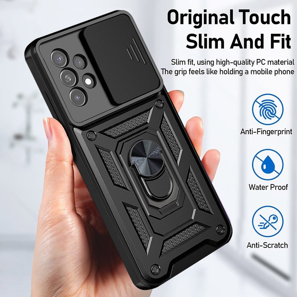 Hybridcover Ring + Kamerabeskyttelse Samsung Galaxy A33 Sort