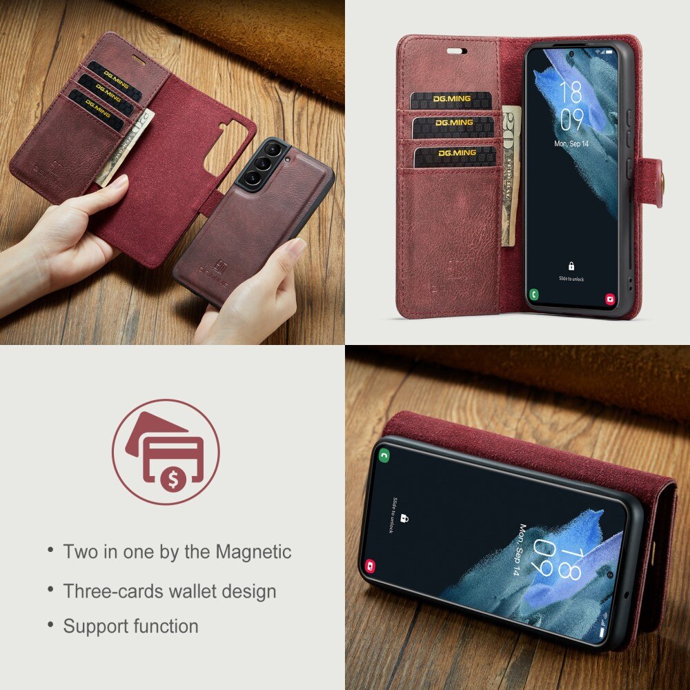 Magnet Wallet Samsung Galaxy S22 Rød