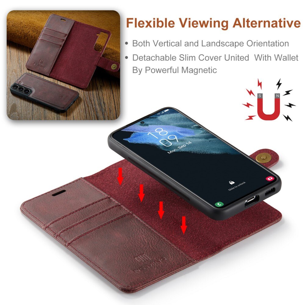 Magnet Wallet Samsung Galaxy S22 Rød