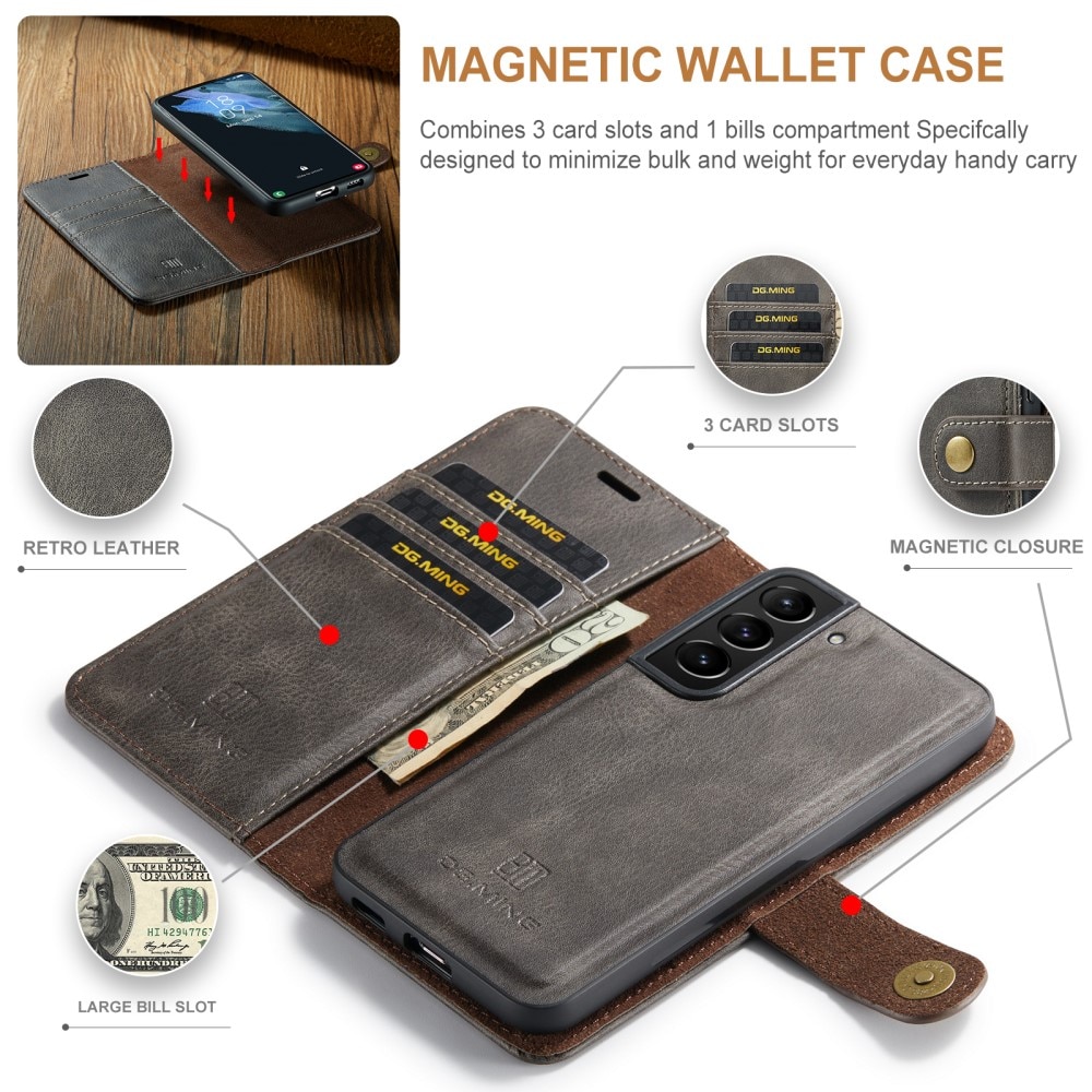 Magnet Wallet Samsung Galaxy S22 Brown