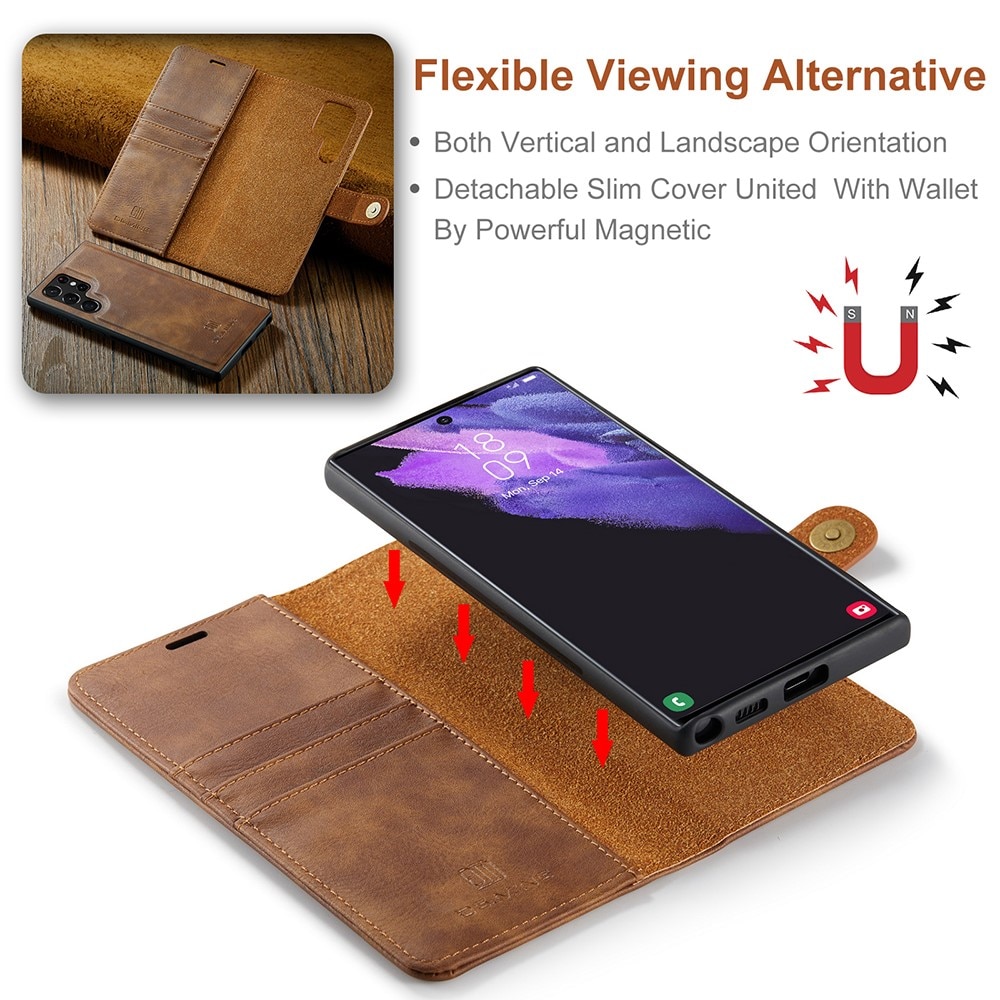 Magnet Wallet Samsung Galaxy S22 Ultra Cognac