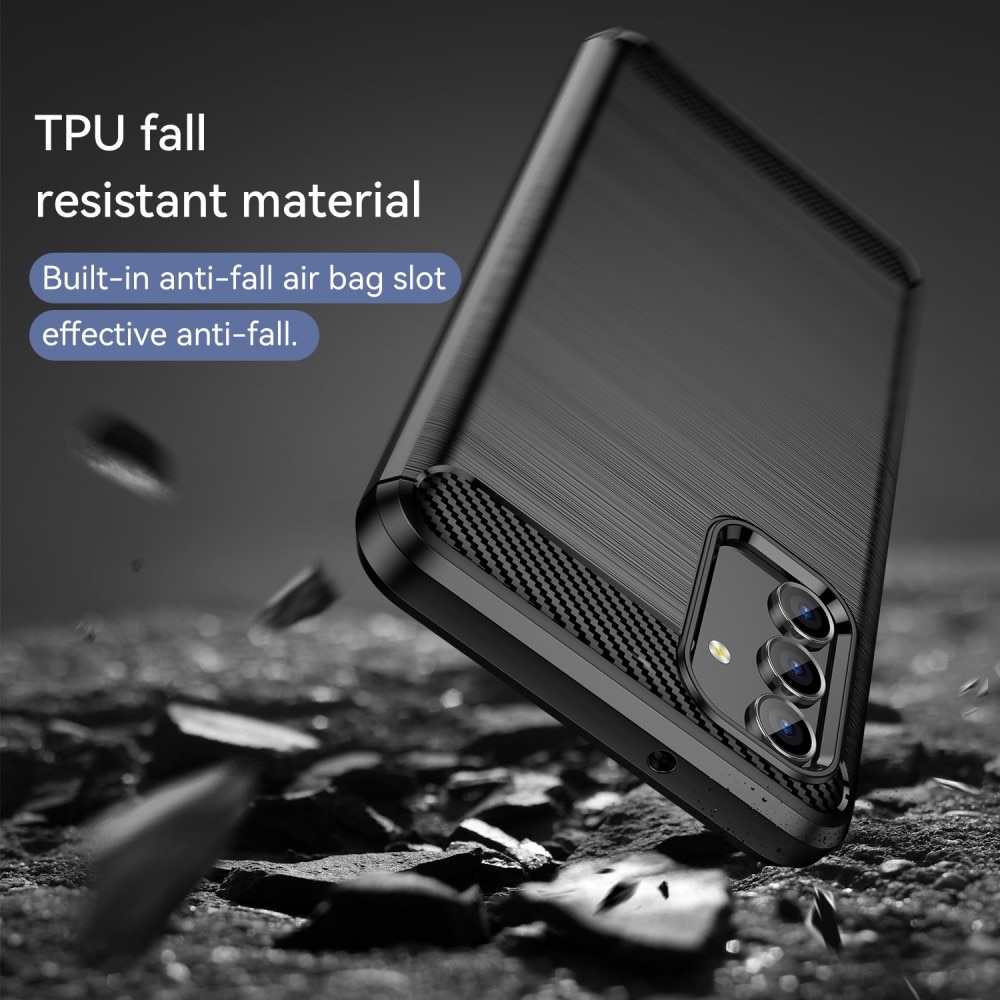 Samsung Galaxy A04s/Galaxy A13 Cover TPU Brushed Sort