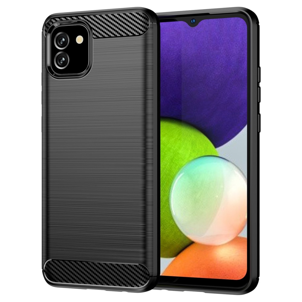 Samsung Galaxy A03 Cover TPU Brushed Sort