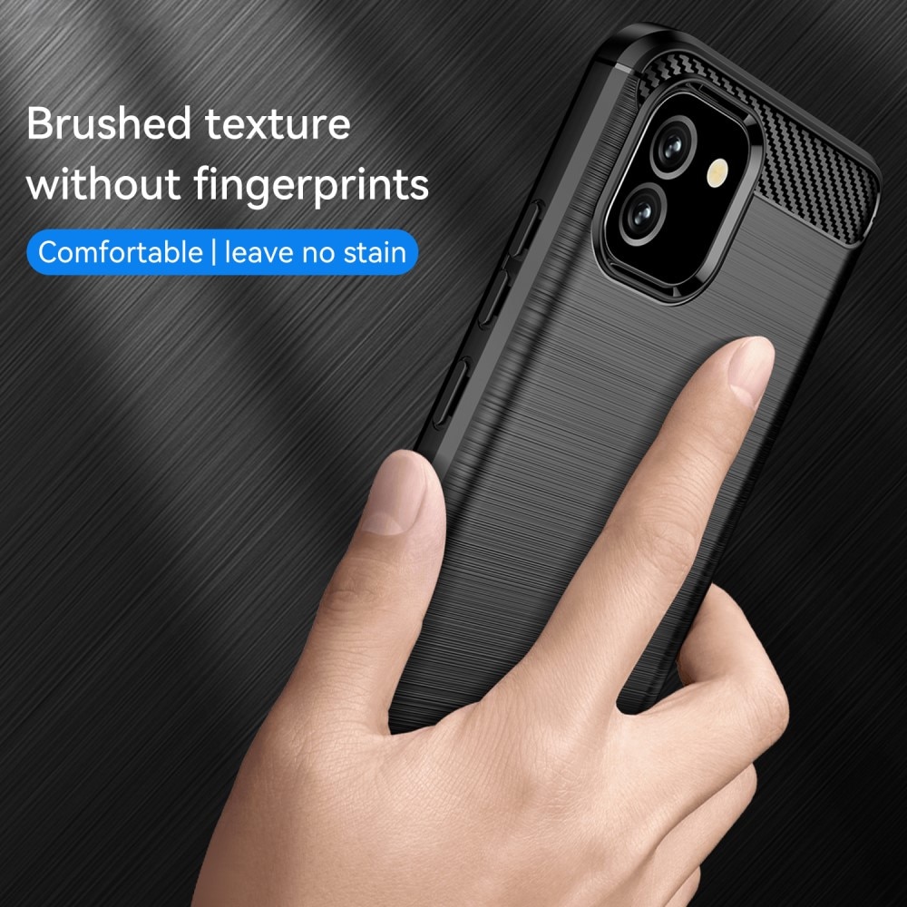 Samsung Galaxy A03 Cover TPU Brushed Sort