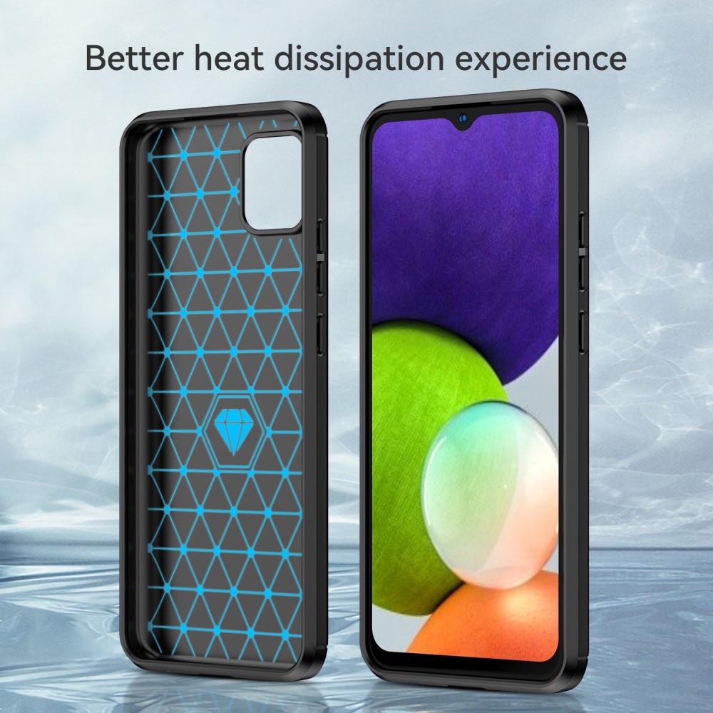 Samsung Galaxy A03 Cover TPU Brushed Sort