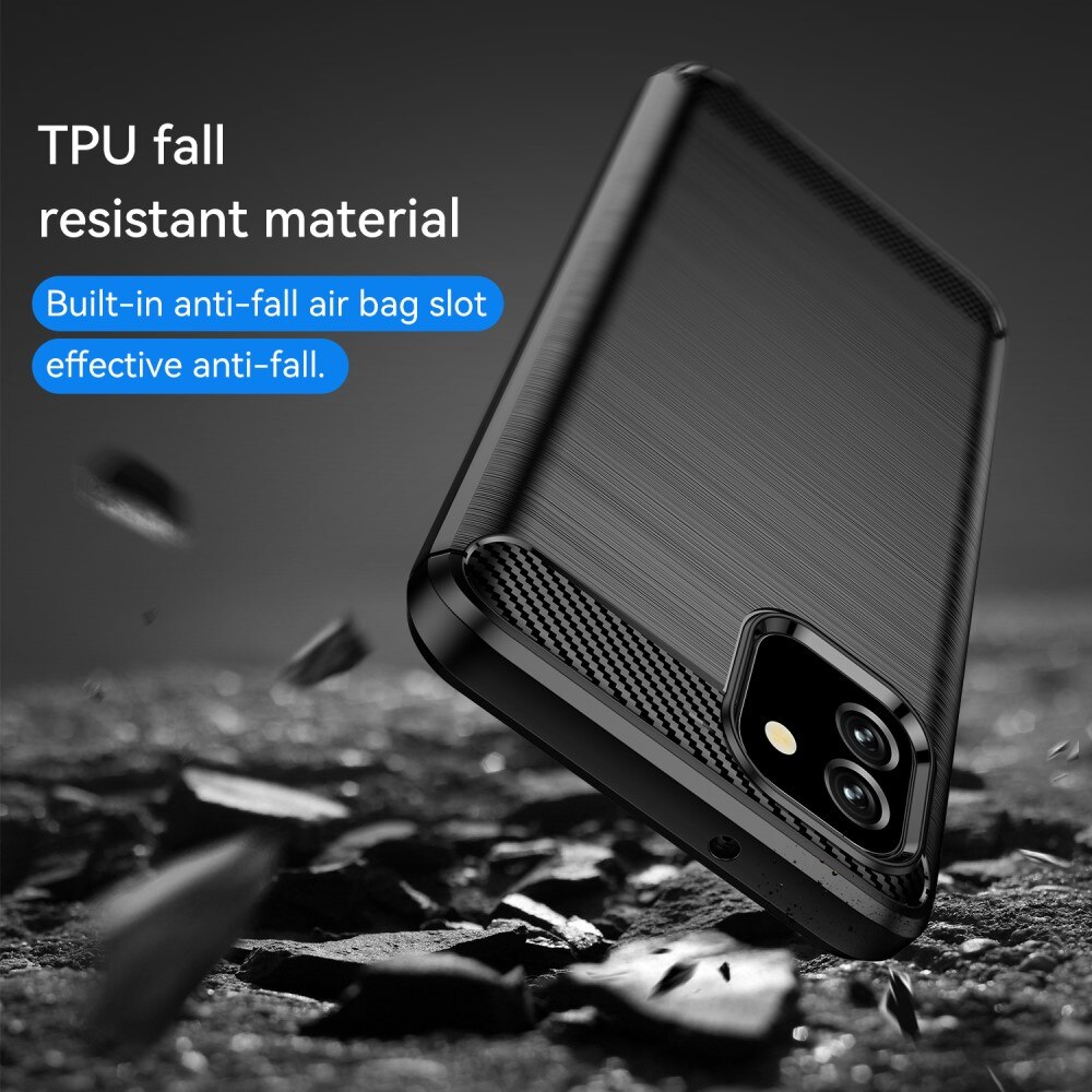 Samsung Galaxy A03 Cover TPU Brushed Sort