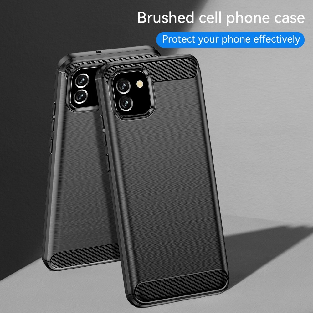 Samsung Galaxy A03 Cover TPU Brushed Sort