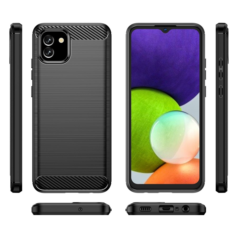 Samsung Galaxy A03 Cover TPU Brushed Sort