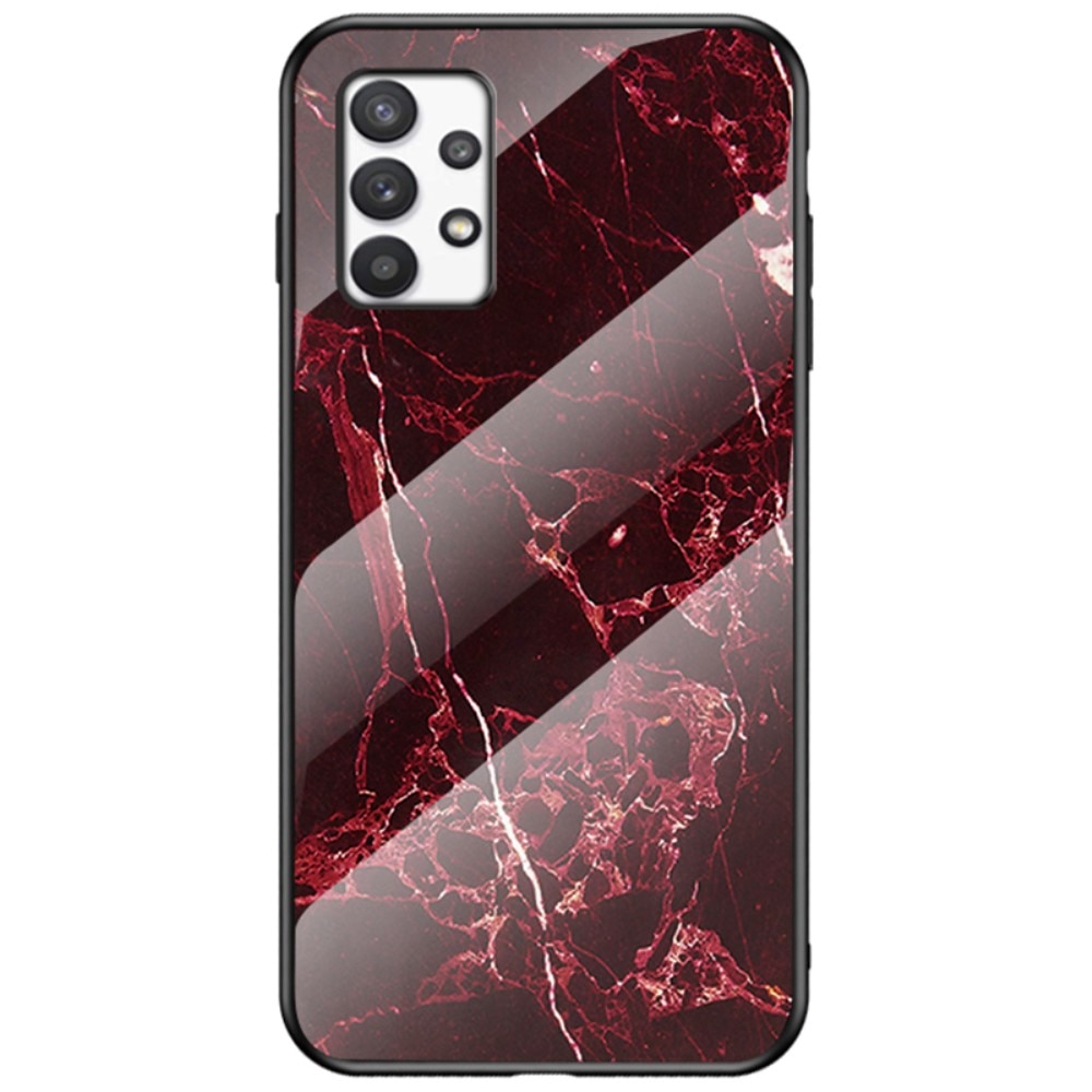 Cover Hærdet Glas Samsung Galaxy A53 rød marmor