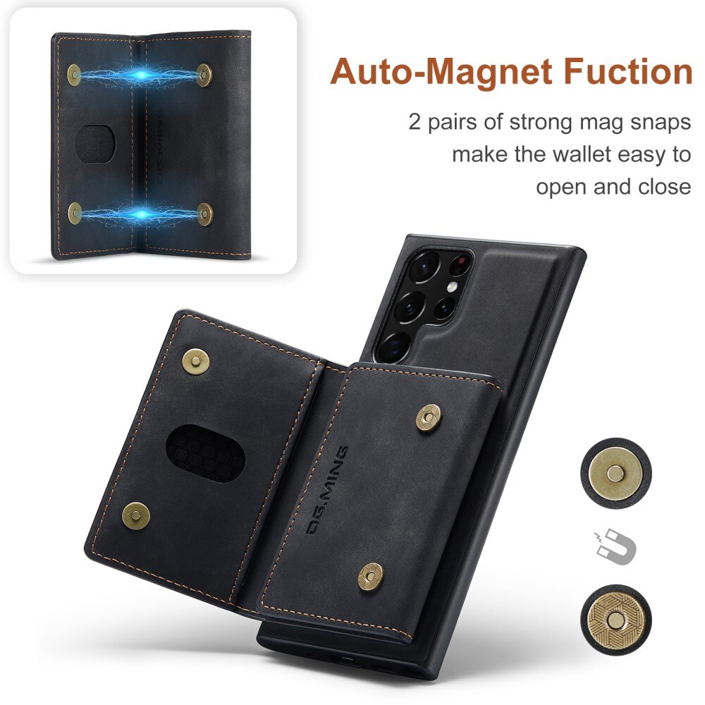 Magnetic Card Slot Case Samsung Galaxy S22 Ultra Black