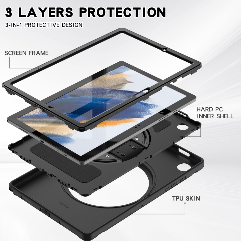 Stødsikker Hybridcover Samsung Galaxy Tab A8 10.5 sort
