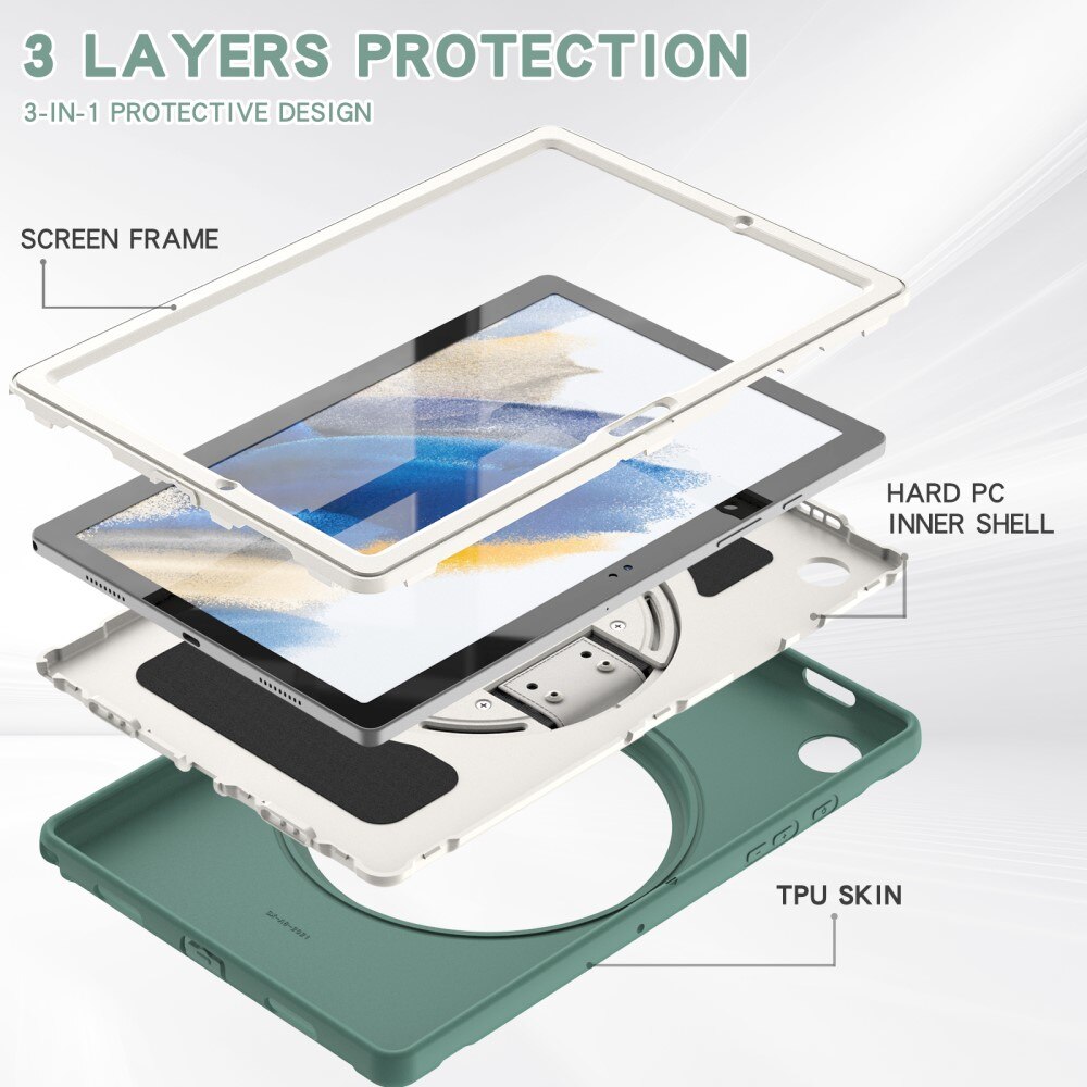 Stødsikker Hybridcover Samsung Galaxy Tab A8 10.5 grøn