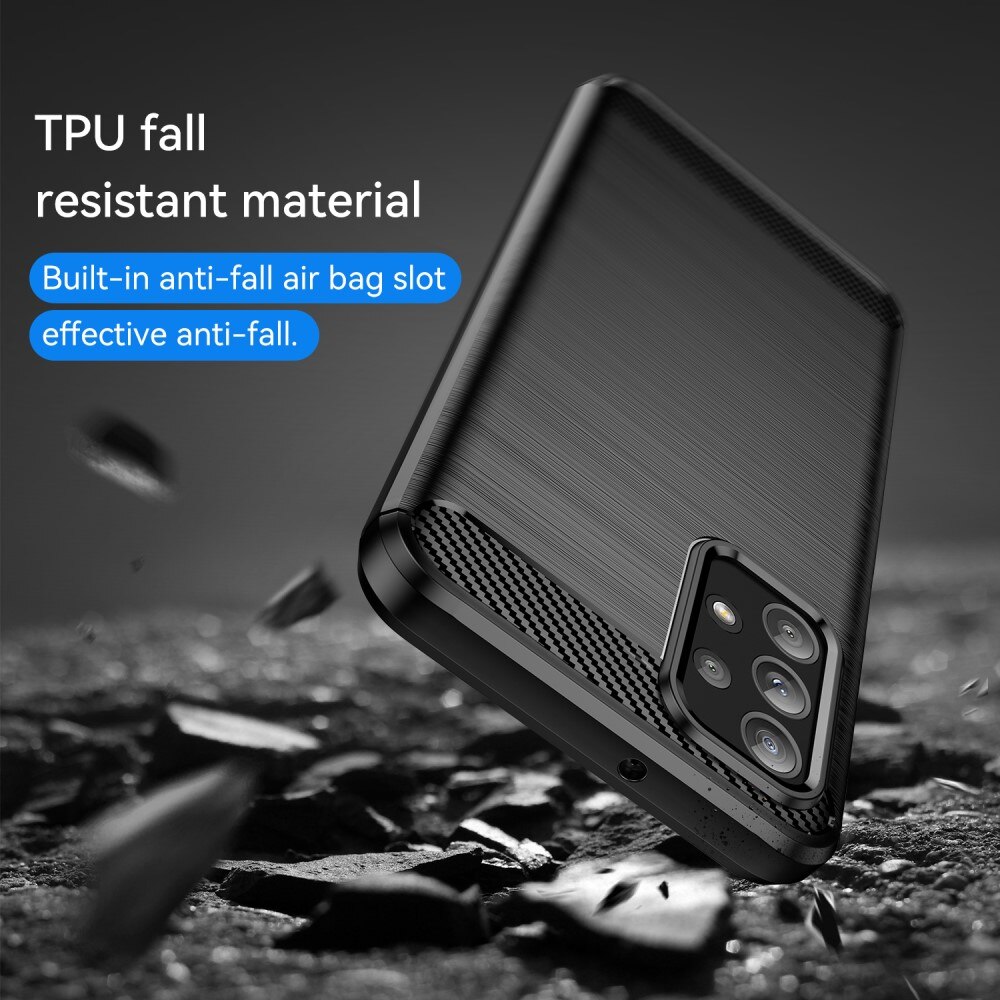 Samsung Galaxy A23 Cover TPU Brushed Sort