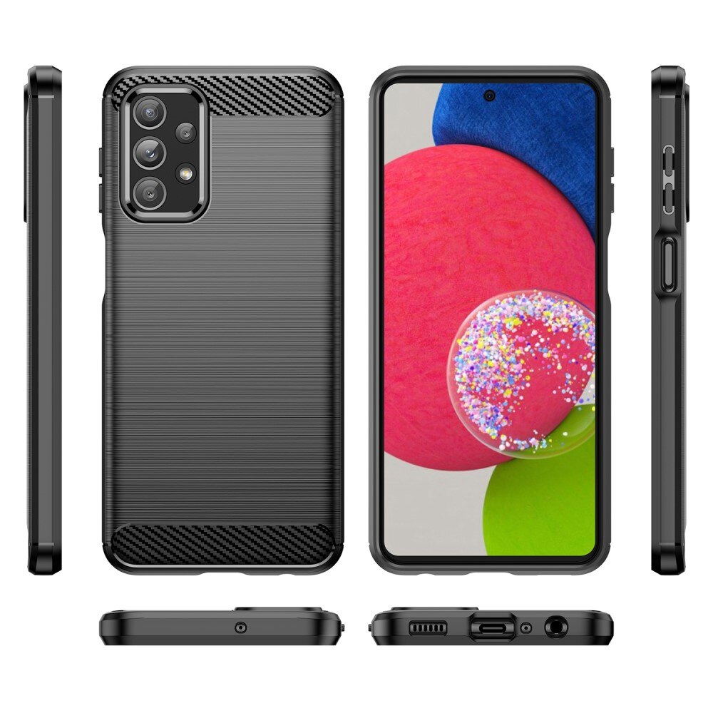 Samsung Galaxy A23 Cover TPU Brushed Sort