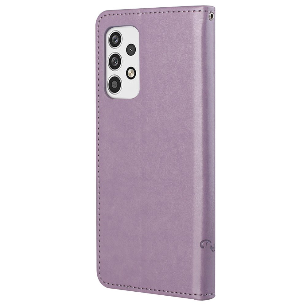 Læderetui Sommerfugle Samsung Galaxy A23 Lilla